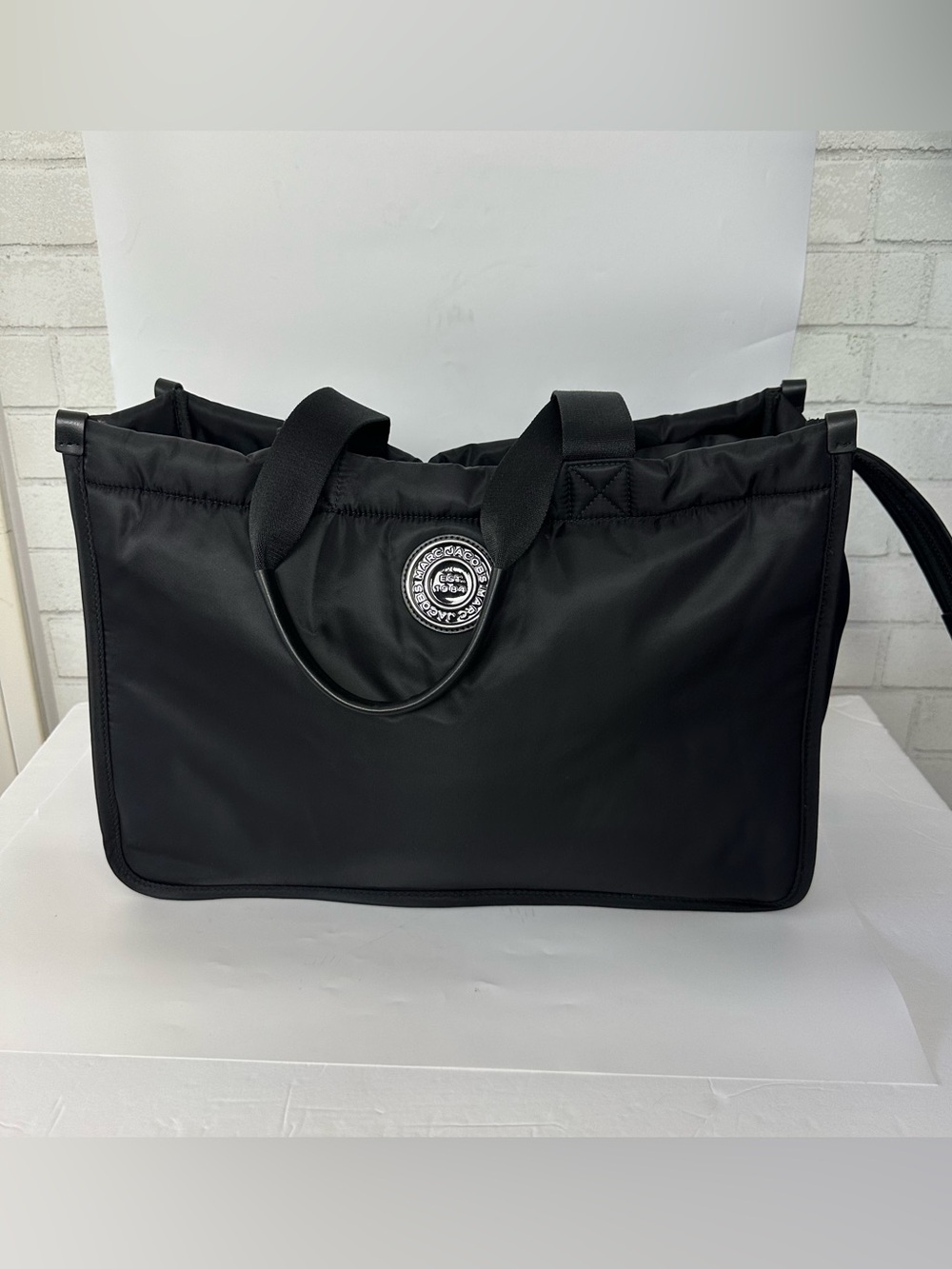 Marc Jacobs Nylon Puffy Tote Zipper Black Travel Carryon Personal Item